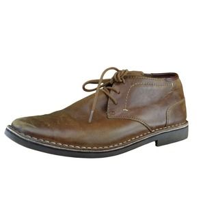 Kenneth Cole Boots Sz 10.5 M Brown‎ Round Toe Chukka Leather Men